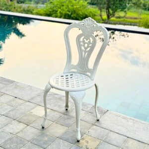 Alternative view of Bộ bàn ghế sân vườn BG02-D100T 6 ghế màu trắng