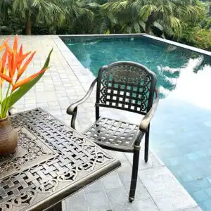 Alternative view of Bộ bàn ghế sân vườn BG04-V80N màu nâu bàn vuông 80cm