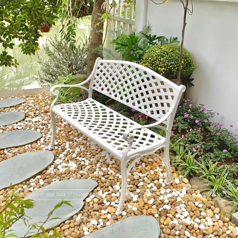 Ghế công viên nhôm đúc GCV-09T - Ảnh 4