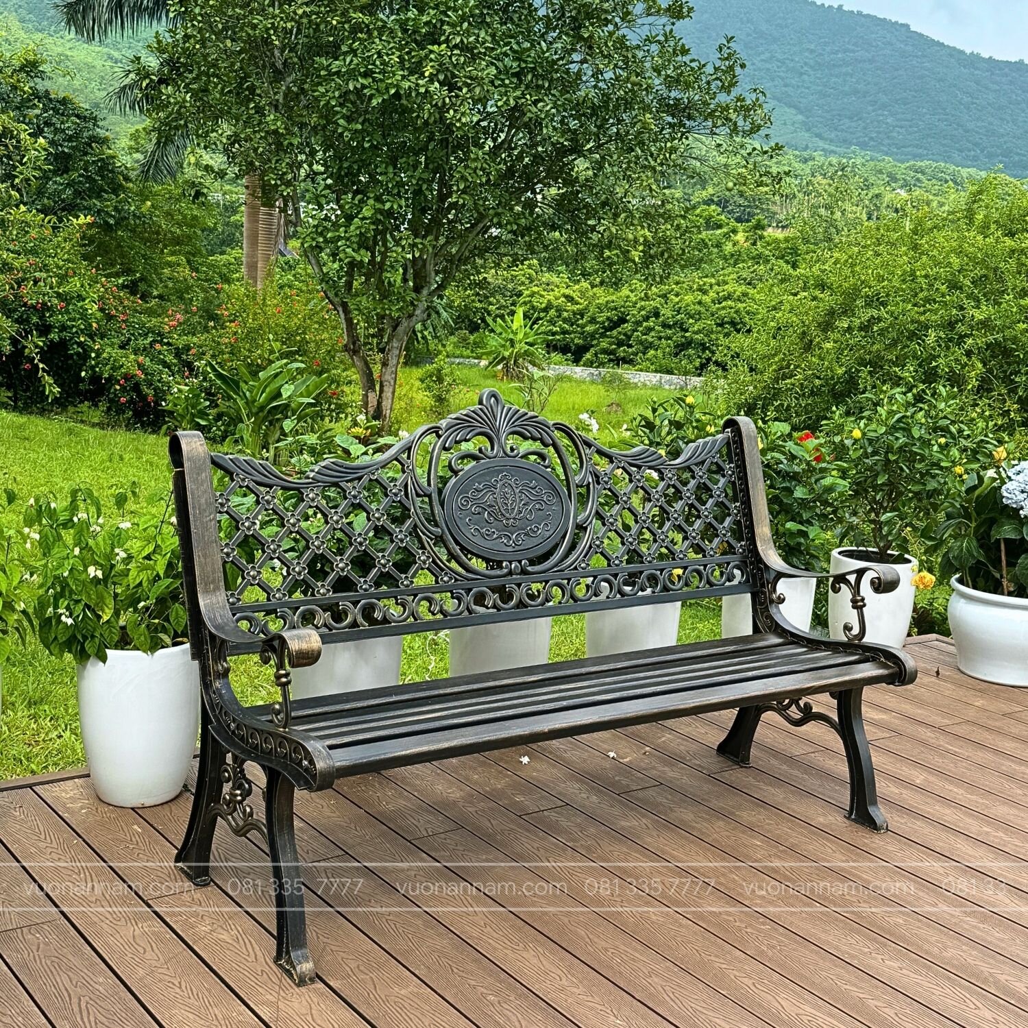 Ghế công viên nhôm đúc GCV-06N