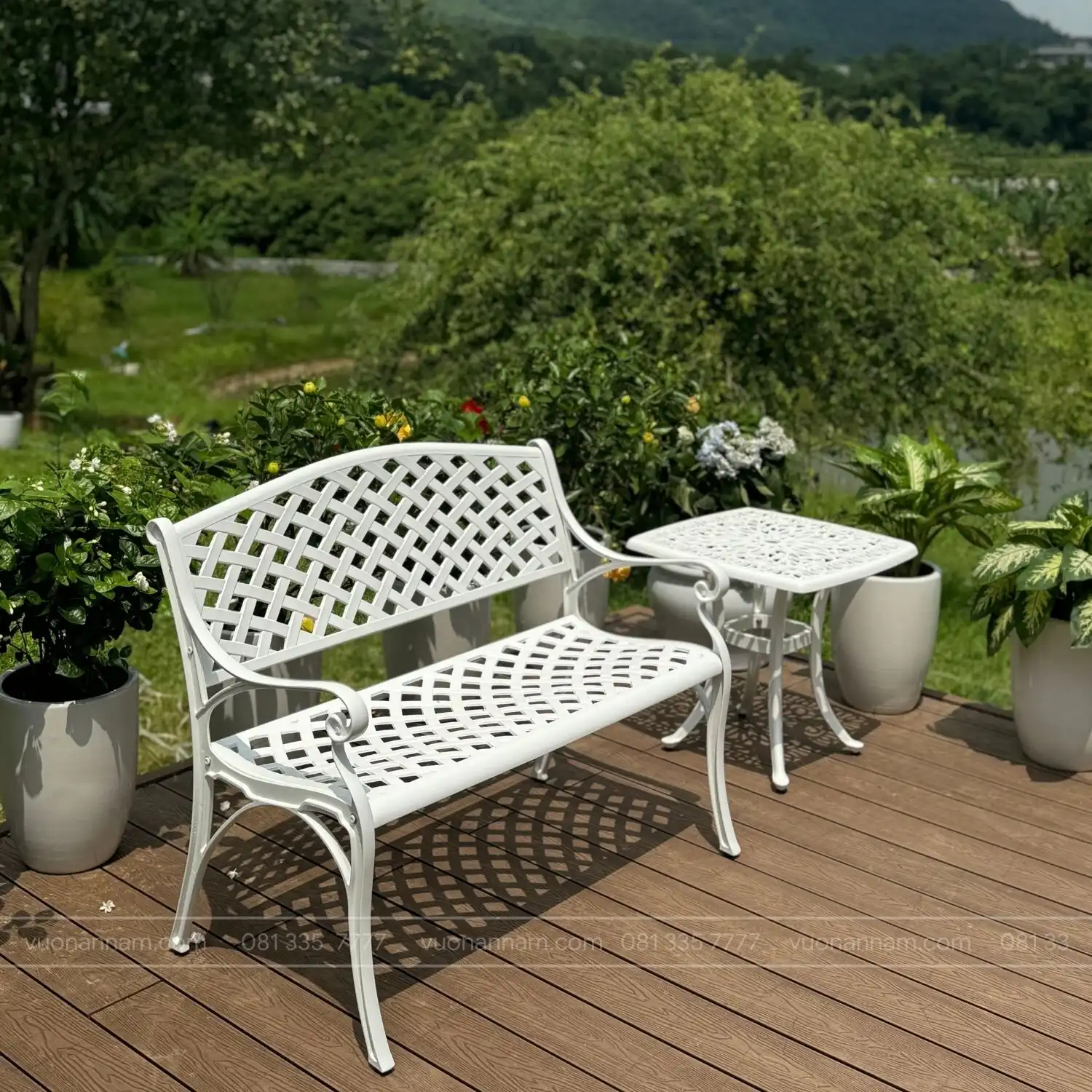 Ghế công viên nhôm đúc GCV-09T - Ảnh 3