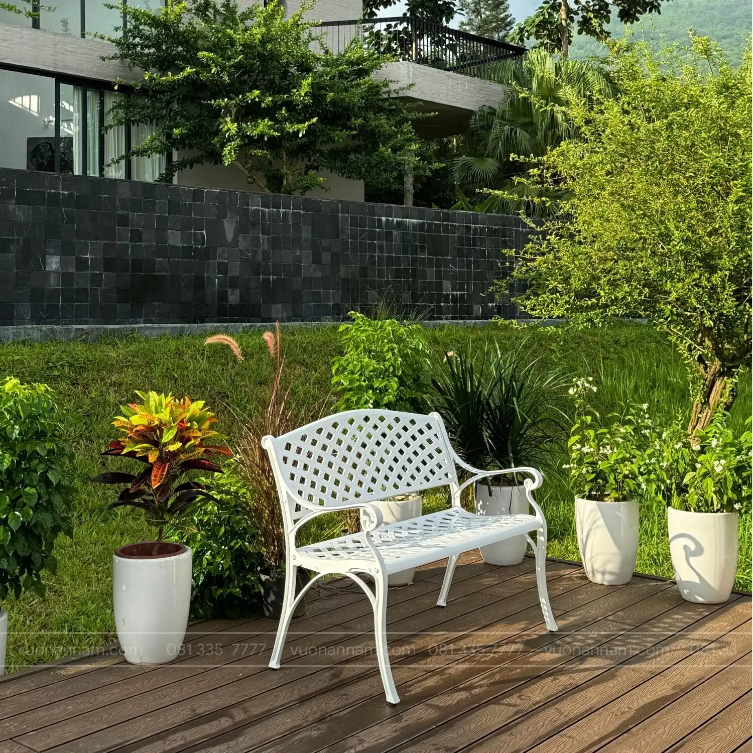 Ghế công viên nhôm đúc GCV-09T - Ảnh 2