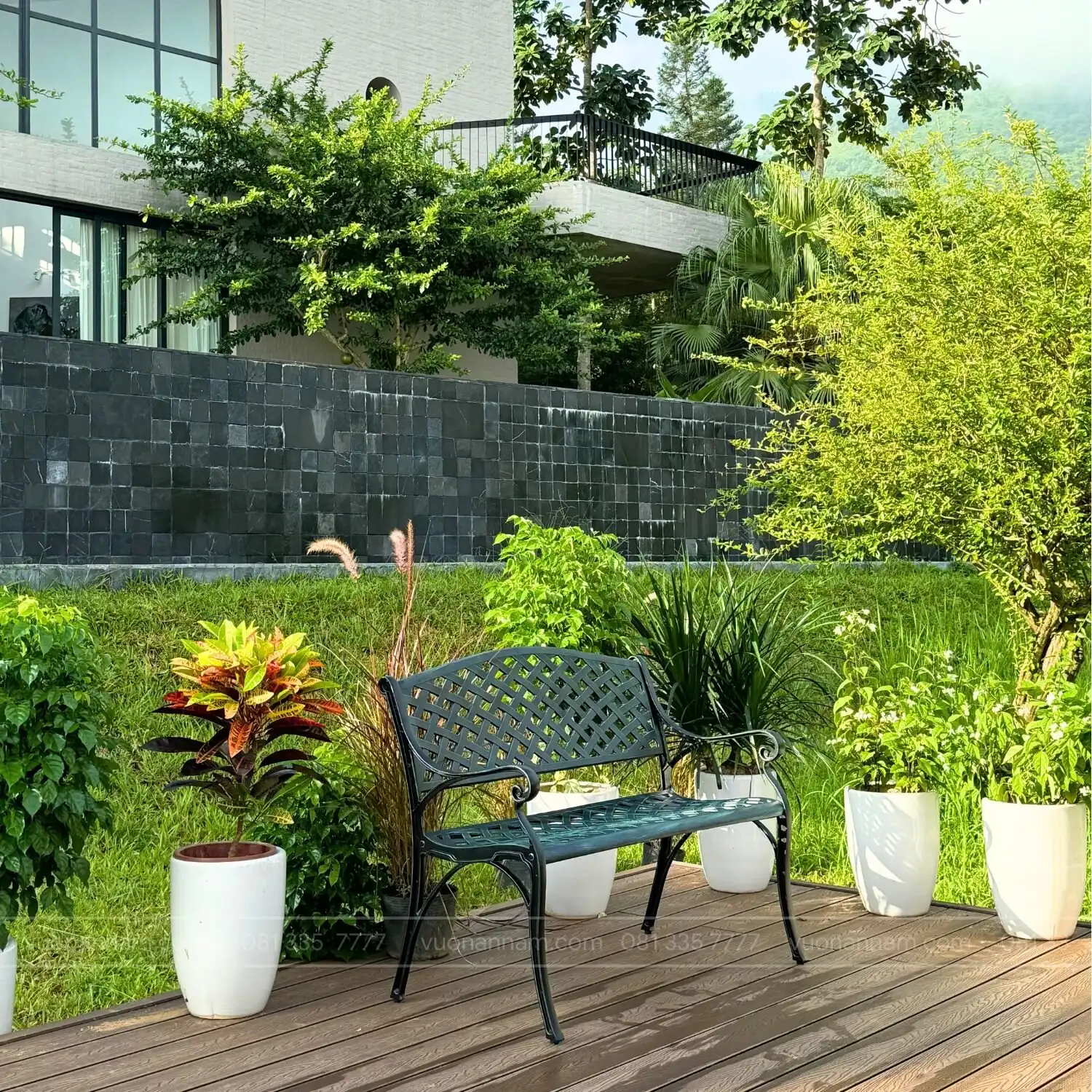 Ghế công viên nhôm đúc GCV-09X - Ảnh 3