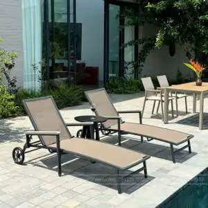 Ghế hồ bơi sang trọng cho biệt thự sân vườn