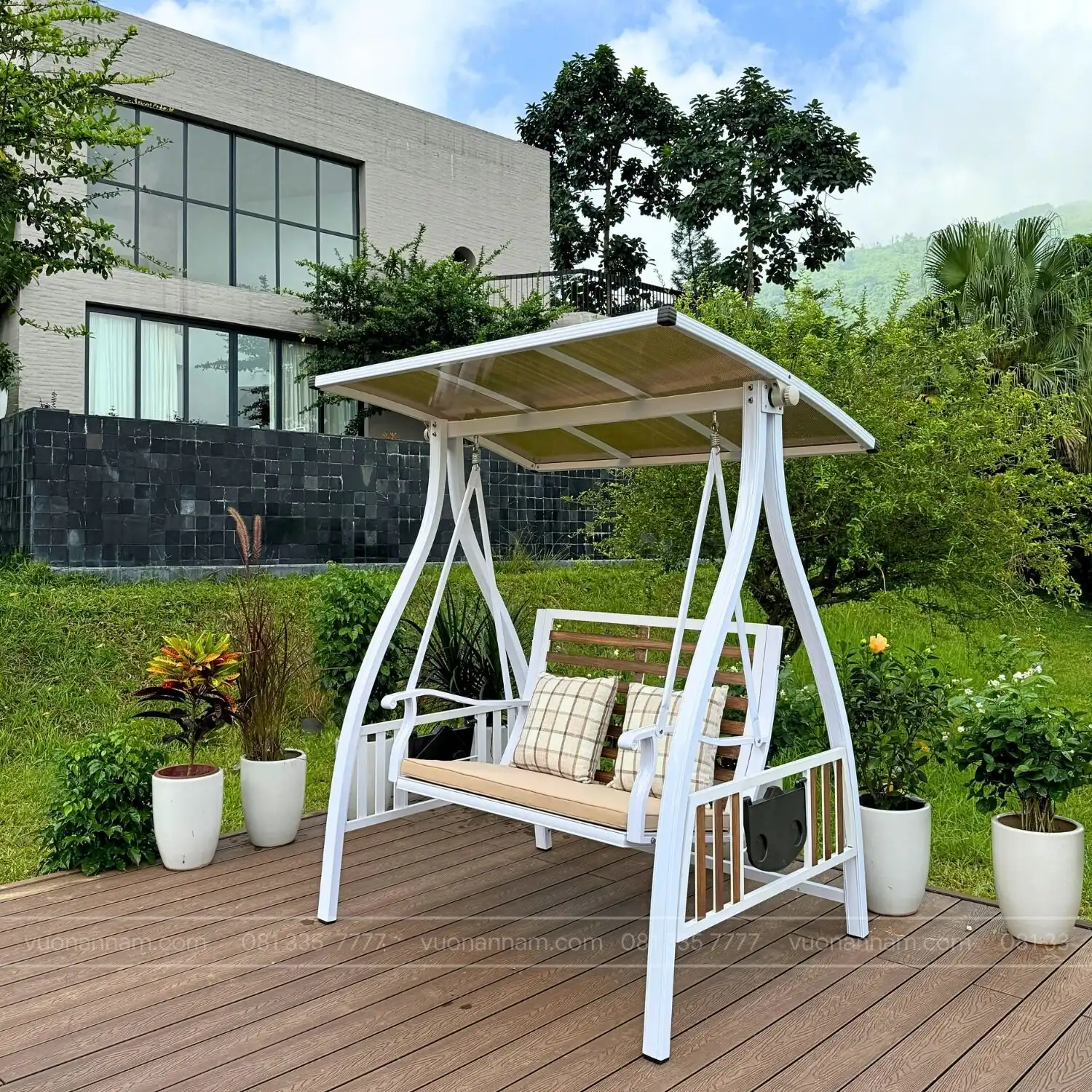 Xích đu sắt ngoài trời XD-2CGT - Ảnh 2