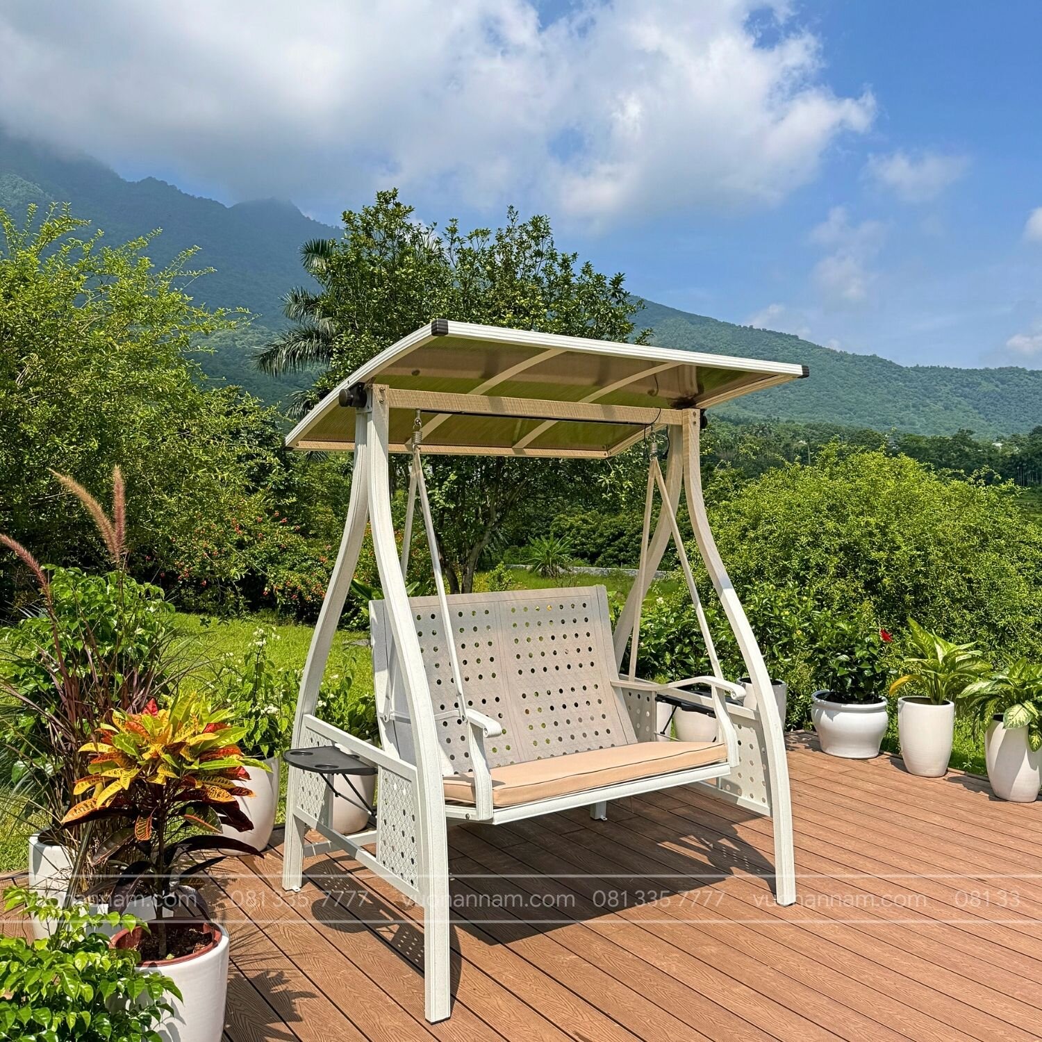 Xích đu sắt ngoài trời XD-3AT - Ảnh 4