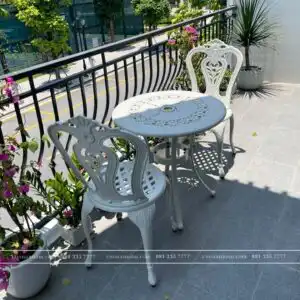 Giải pháp tối ưu không gian với bộ bàn ghế nhôm đúc 2 ghế