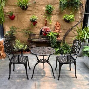 Alternative view of Bộ bàn ghế ban công BG29-D60N màu nâu bàn D60cm