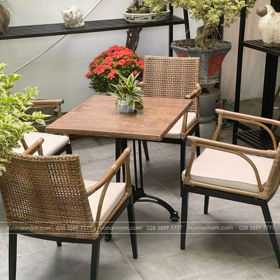 Bộ bàn ghế cafe ngoài trời BGM-01N - Ảnh 3