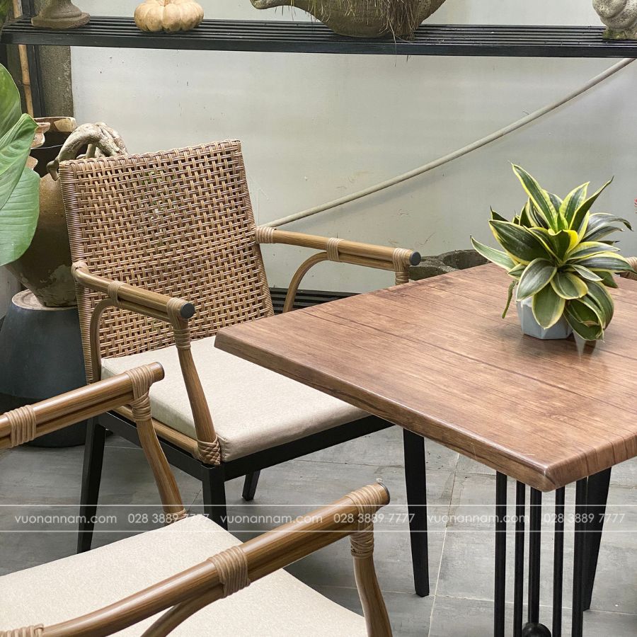Bộ bàn ghế cafe ngoài trời BGM-01N - Ảnh 4
