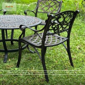 Alternative view of Bộ bàn ghế sân vườn BG-23N màu nâu bàn D100cm