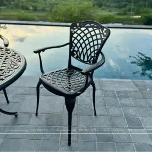 Alternative view of Bộ bàn ghế sân vườn BG26-D120N màu nâu 6 ghế