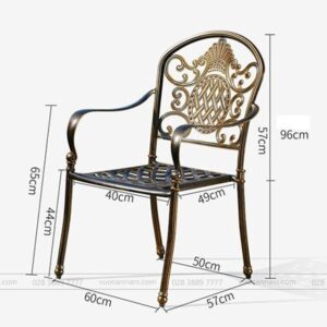 Alternative view of Bộ bàn ghế sân vườn màu nâu 6 ghế BG-06TM