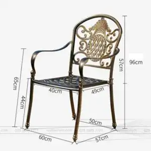 Alternative view of Bộ bàn ghế sân vườn màu nâu 6 ghế BG-06TM