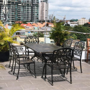 Alternative view of Bộ bàn ghế sân vườn màu nâu 6 ghế BG-03CNN