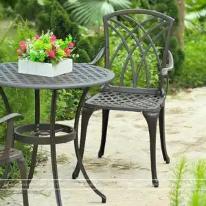 Alternative view of Bộ bàn ghế sân vườn BG19-D80C màu cát bàn D80cm