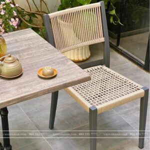 Alternative view of Ghế cafe ngoài trời Porto GR-01 dây Rope