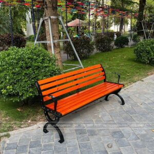 Alternative view of Ghế công viên nan gỗ thông Chile GCV-01