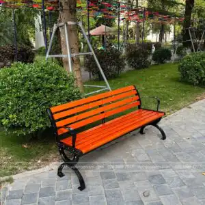 Alternative view of Ghế công viên nan gỗ thông Chile GCV-01