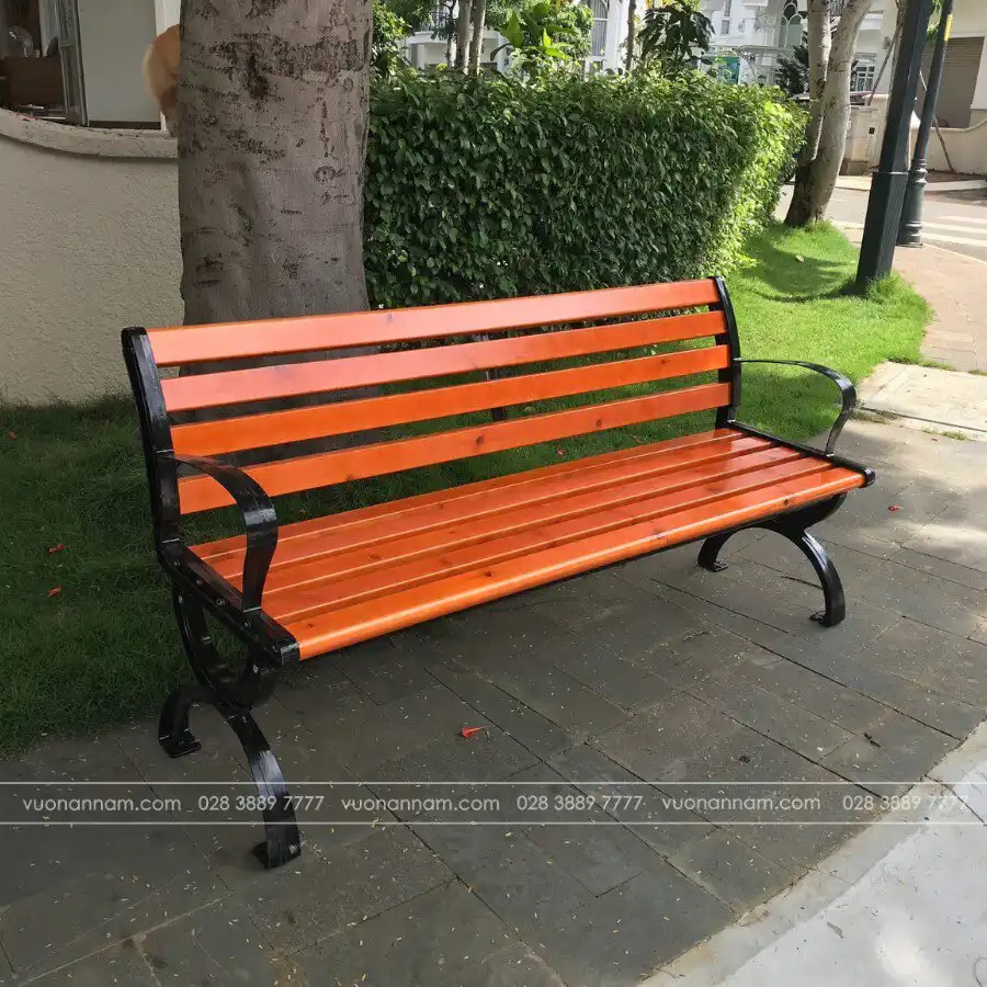 Ghế công viên nan gỗ thông Chile GCV-01 - Ảnh 5