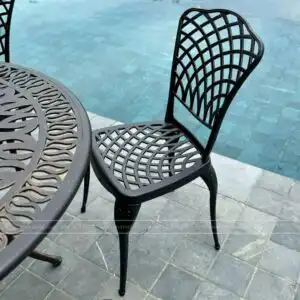 Alternative view of Bộ bàn ghế sân vườn BG-16 màu nâu bàn D90cm