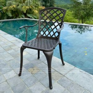 Alternative view of Bộ bàn ghế sân vườn BG-21C màu cát bàn D100cm