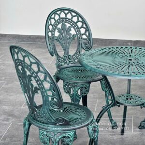 Bộ bàn ghế sân vườn BG-028 bàn tròn D65cm