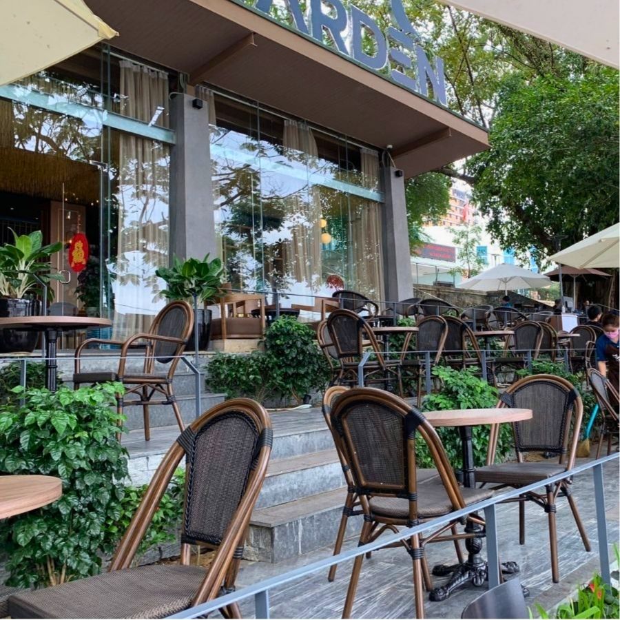 Những bộ bàn ghế nhôm lưới textilene hiện đại và sang trọng