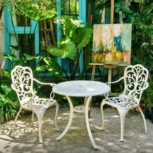 Bộ bàn ghế ban công BG-11 bàn tròn D70cm