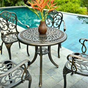 Bộ bàn ghế ban công BG-11 bàn tròn D70cm