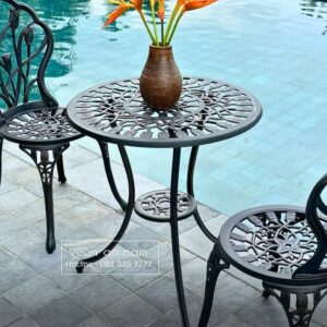 Bộ bàn ghế ban công BG-12 bàn tròn D60cm