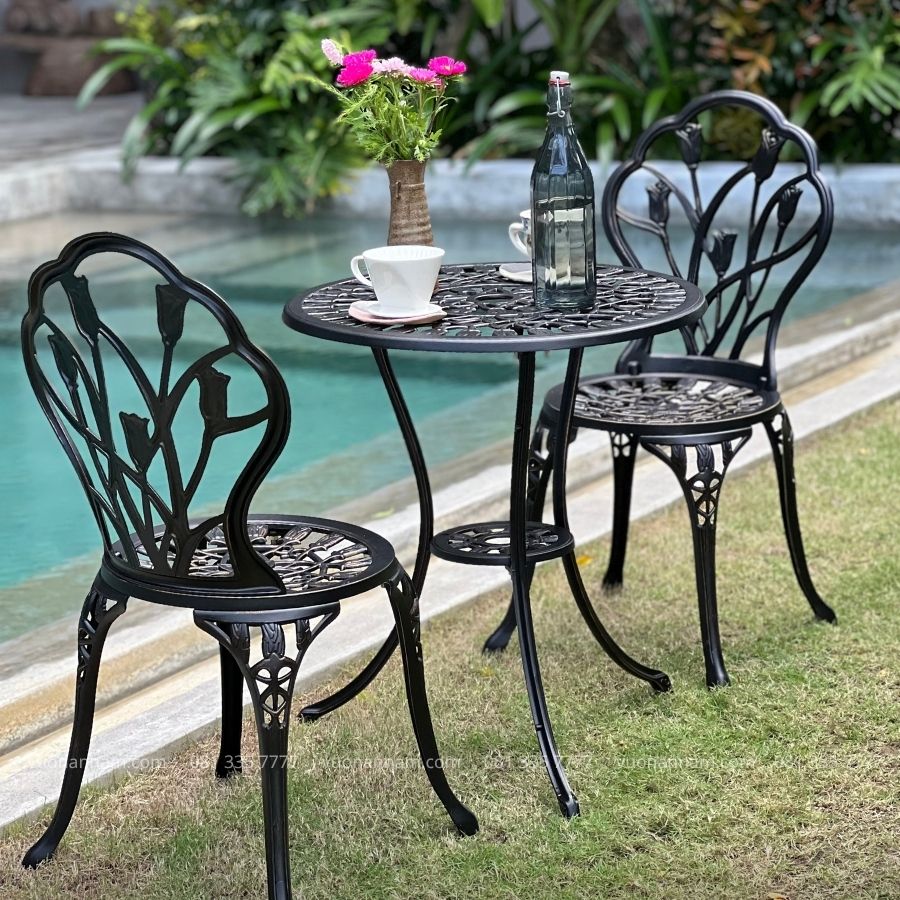Bộ bàn ghế ban công BG-12 bàn tròn D60cm