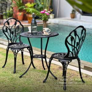 Bộ bàn ghế ban công BG-12 bàn tròn D60cm