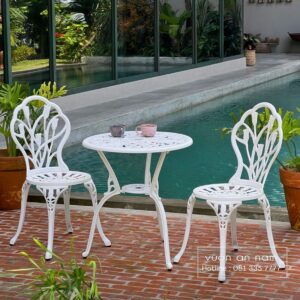 Bộ bàn ghế ban công BG-12 bàn tròn D60cm