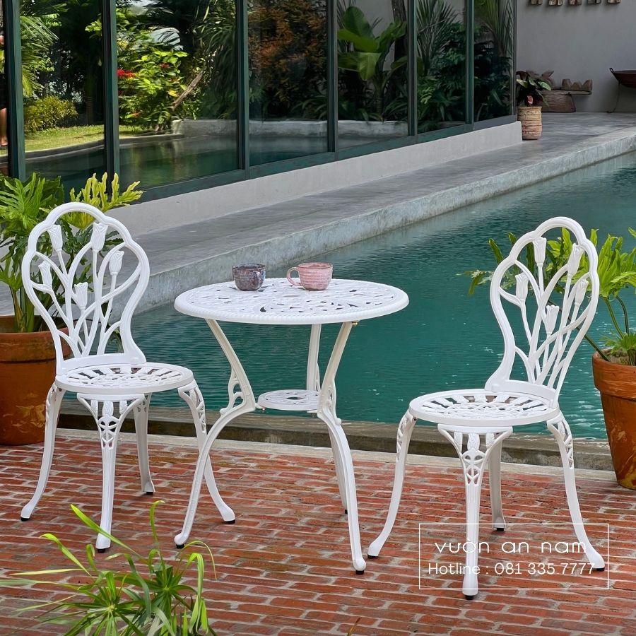 Bộ bàn ghế ban công BG-12 bàn tròn D60cm