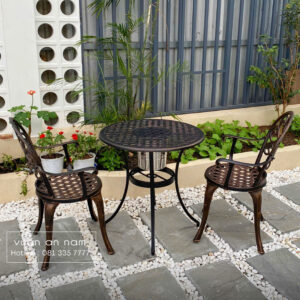 Bộ bàn ghế ban công BG-17 bàn tròn D70cm