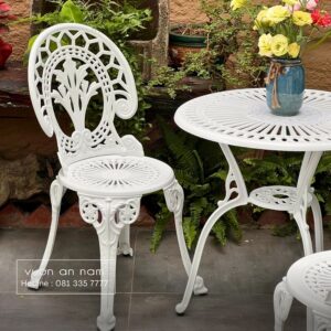 Bộ bàn ghế ban công BG-28 bàn tròn D65cm