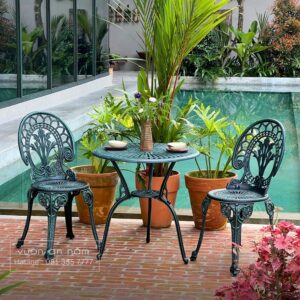 Bộ bàn ghế ban công BG-28 bàn tròn D65cm