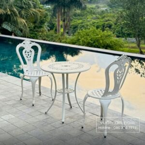 Bộ bàn ghế ban công BG02-D65 bàn tròn D65cm