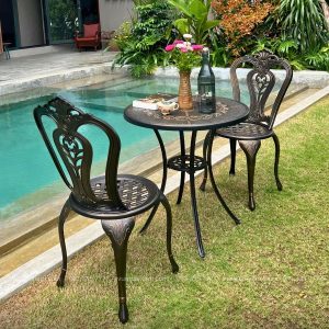 Bộ bàn ghế ban công BG02-D65 bàn tròn D65cm