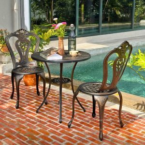 Bộ bàn ghế ban công BG02-D65 bàn tròn D65cm