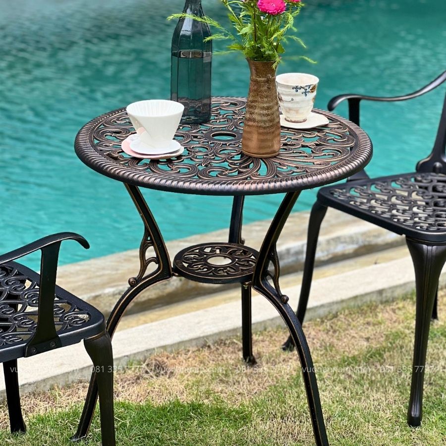 Bộ bàn ghế ban công BG-29 bàn tròn D60cm