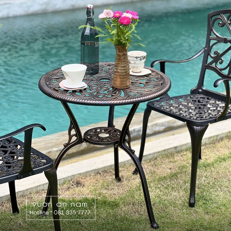 Bộ bàn ghế ban công BG-29 bàn tròn D60cm