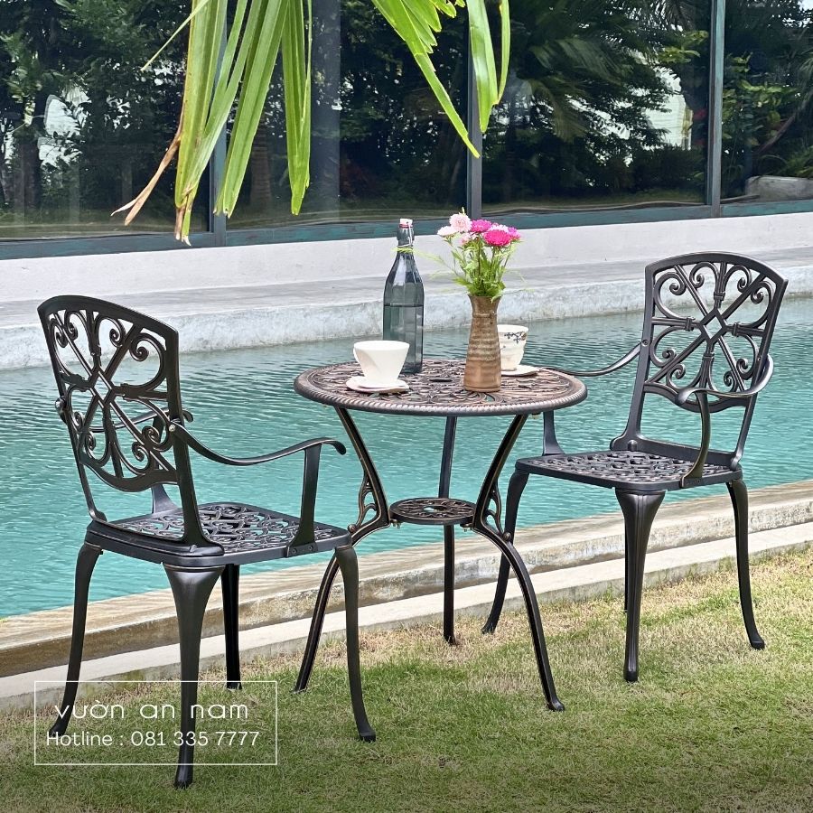 Bộ bàn ghế ban công BG-29 bàn tròn D60cm