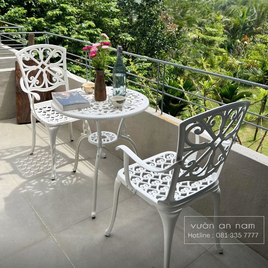 Bộ bàn ghế ban công BG-29 bàn tròn D60cm