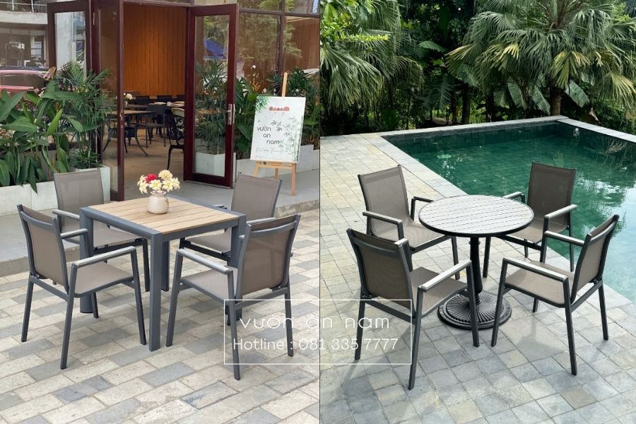 Chất liệu lưới textilene cao cấp cho ghế cafe ngoài trời