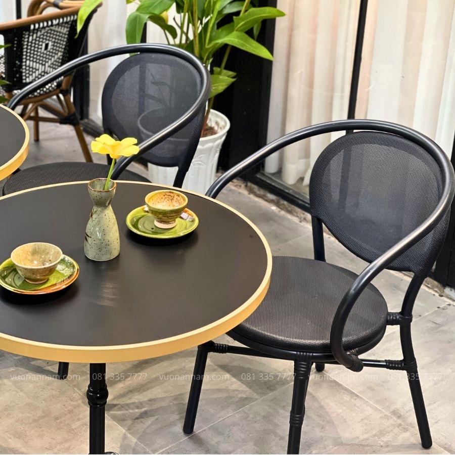 Bộ bàn ghế cafe ngoài trời BCF-10 gồm 2 ghế và 1 bàn thiết kế hiện đại