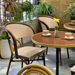 Bàn ghế cafe khung nhôm đúc sơn tĩnh điện kết hợp lưới textilene