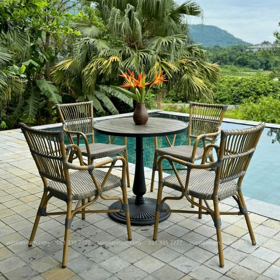 Bộ bàn ghế cafe ngoài trời BCF-GC07