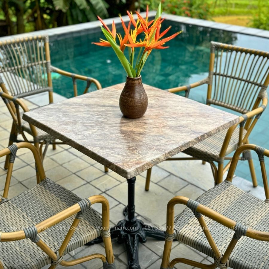 Bộ bàn ghế cafe ngoài trời BTL-GC07